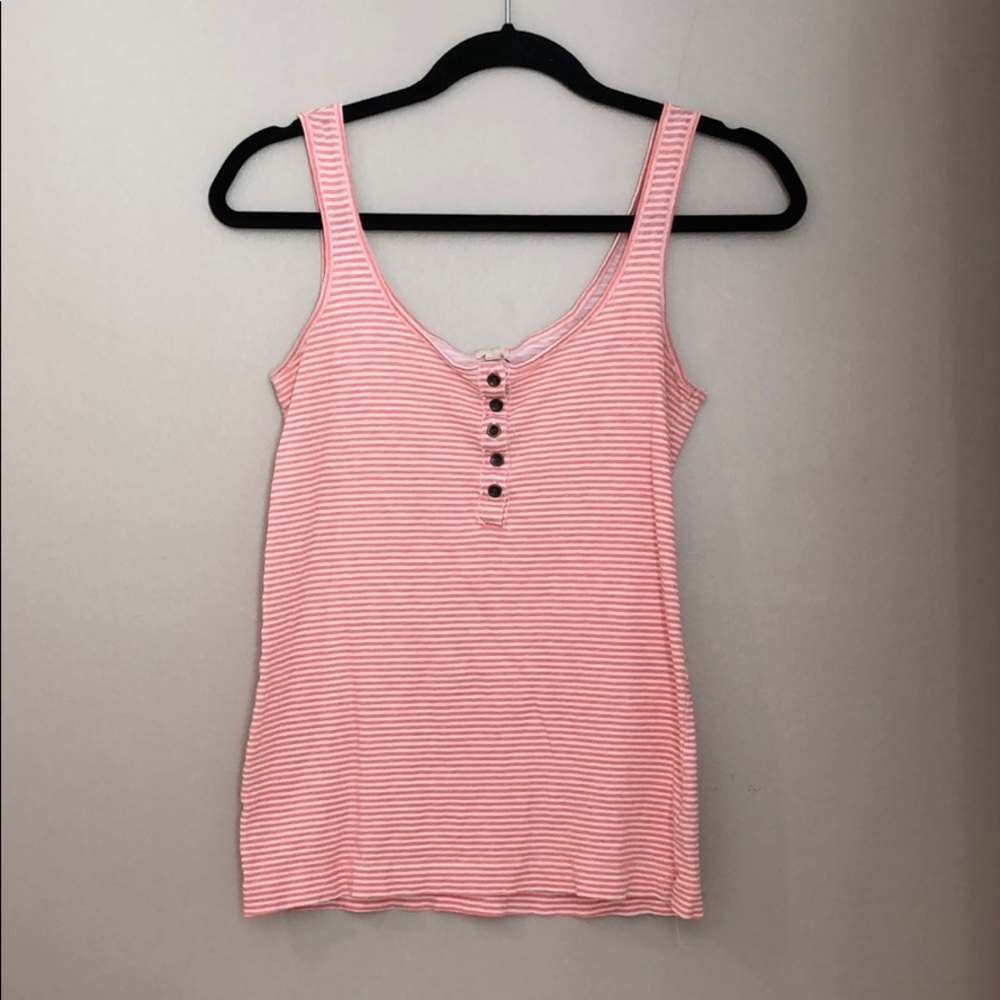 J crew tank top! Pink/white stripes